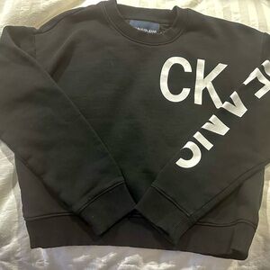 Calvin Klein Jeans Charcoal Crewneck Sweater with Logo